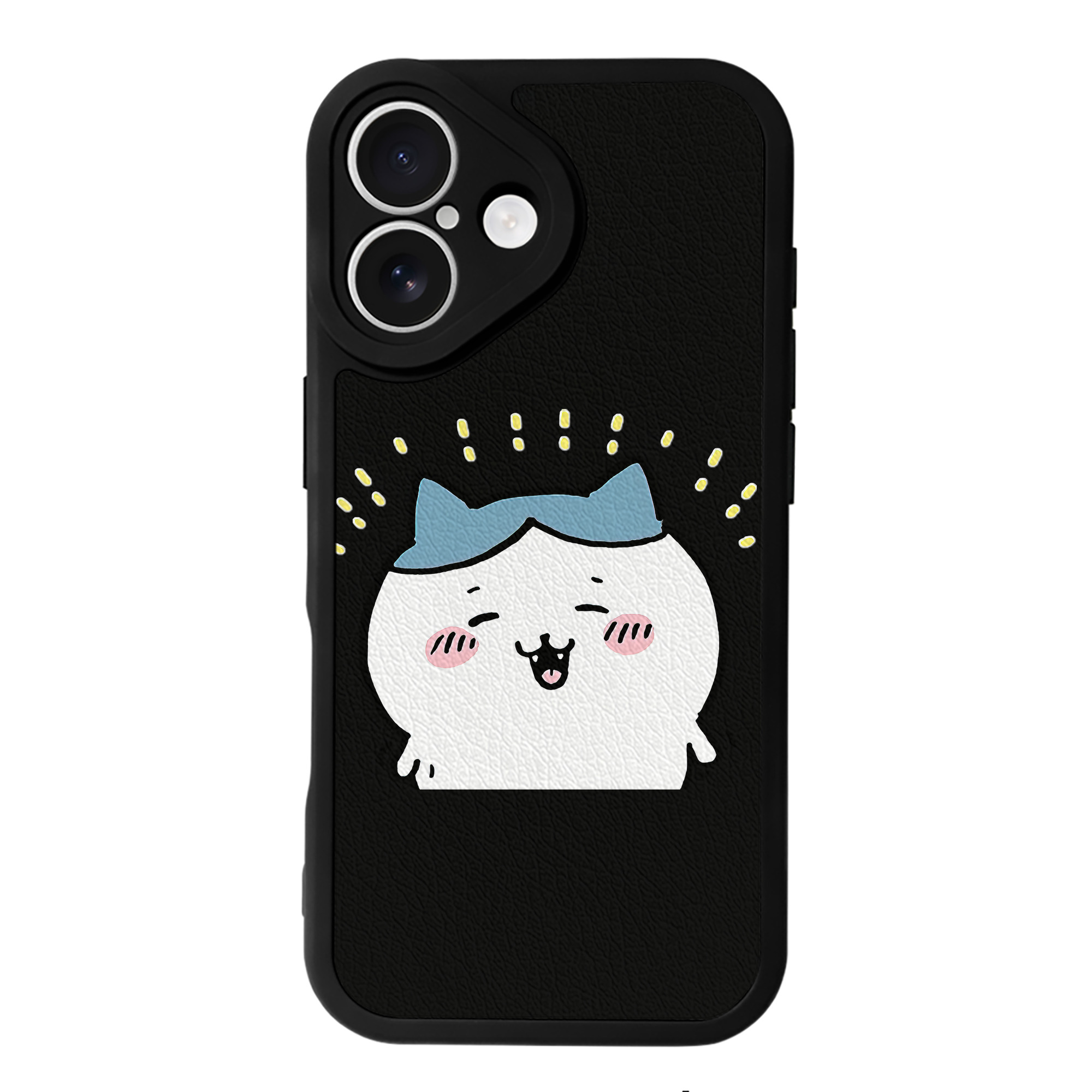 （画像用） ちいかわ ハチワレ Chii-kawa hachiware 【iPhone 16シリーズ対応】シリコンスマホケース（レザー調） 材質：シリコン
